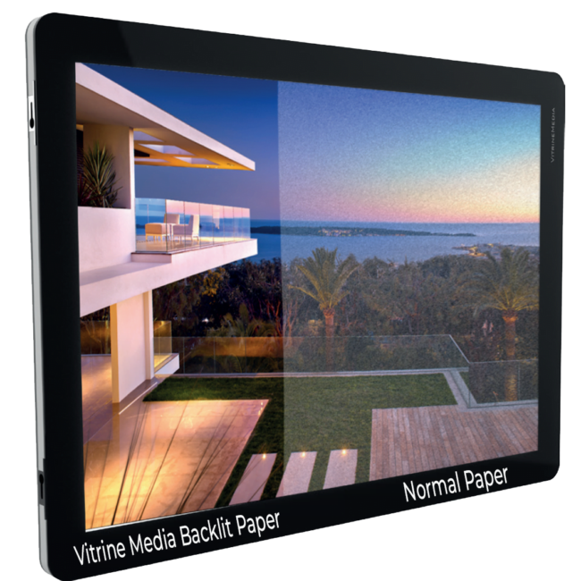 Print on Backlit Paper - Vitrine Media Backlit Paper Compare 2