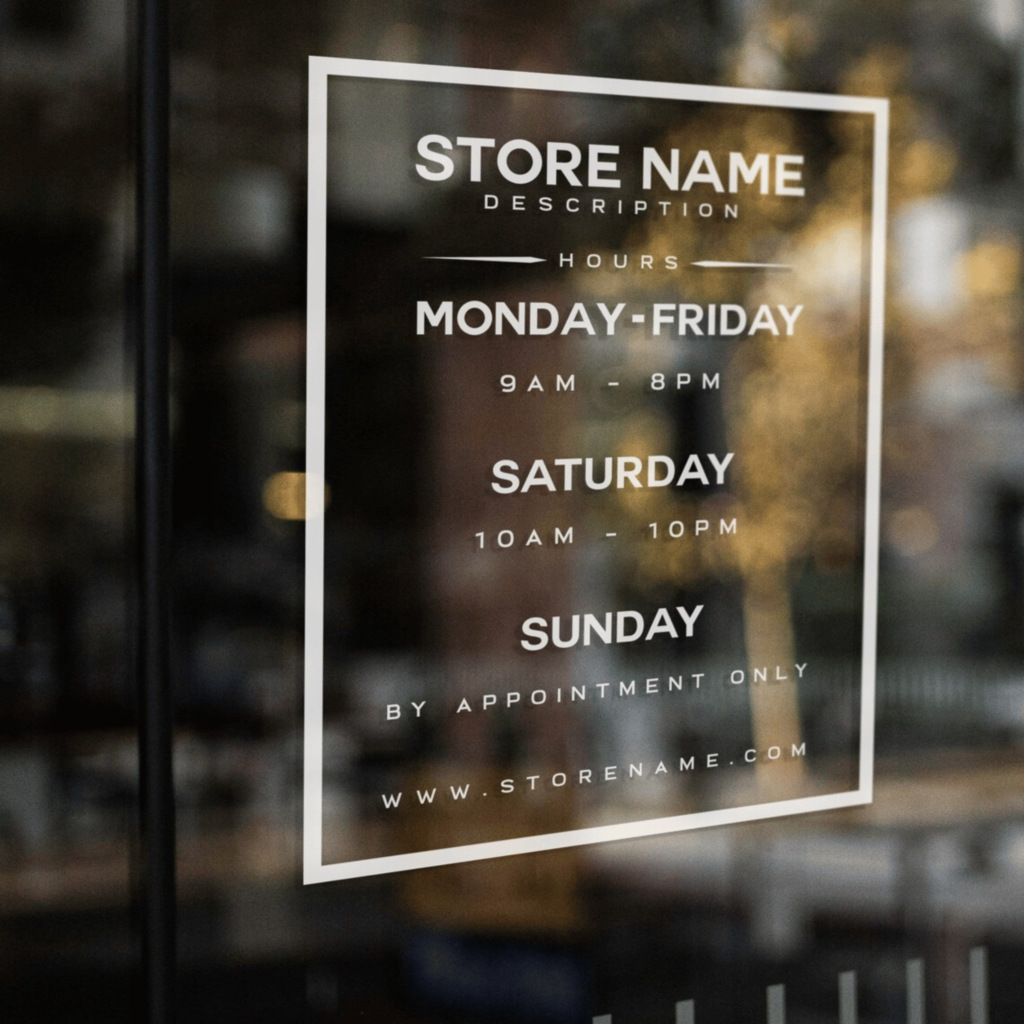 Custom Clear Window Decal Printing Upload Your Own VitrineMedia Australia